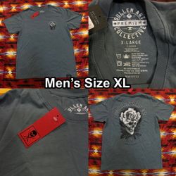 NWT Sullen Art Collective Men's Size XL Skull Rose Blue T-Shirt