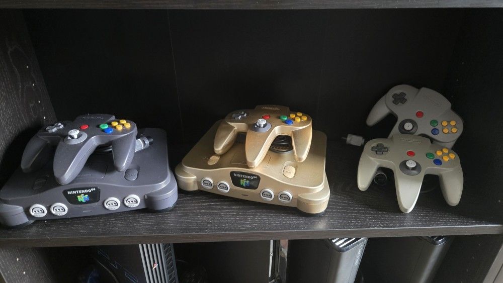 Old Video Game Consoles, Nintendo, Xbox, And Playstation
