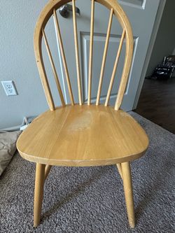 Wood Windsor Dining Chair three of them