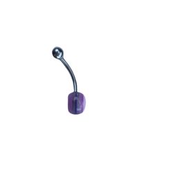 Purple belly button ring