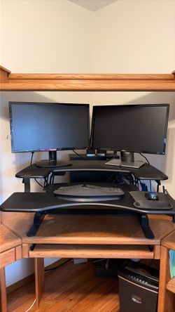 Visit/stand desk top work station