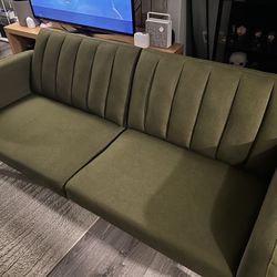  Green MCM Futon Sofa