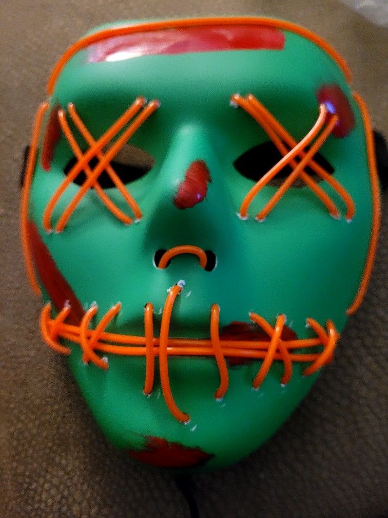 The Purge RED LED Anarchy Purge Men and Women Boys and Girls Horror Purge Killer Masked Men Halloween Costume Party