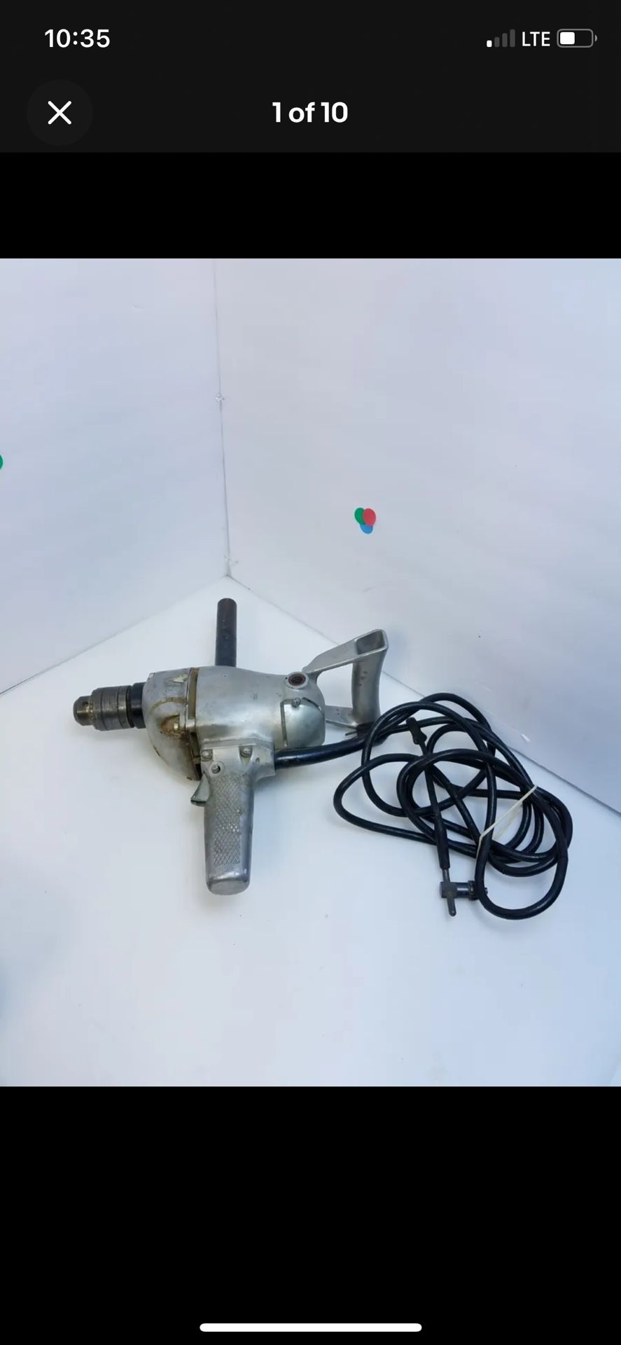 Vintage Black & Decker Drill 3/8in Heavy Duty Electric Drill Model #362 Rare