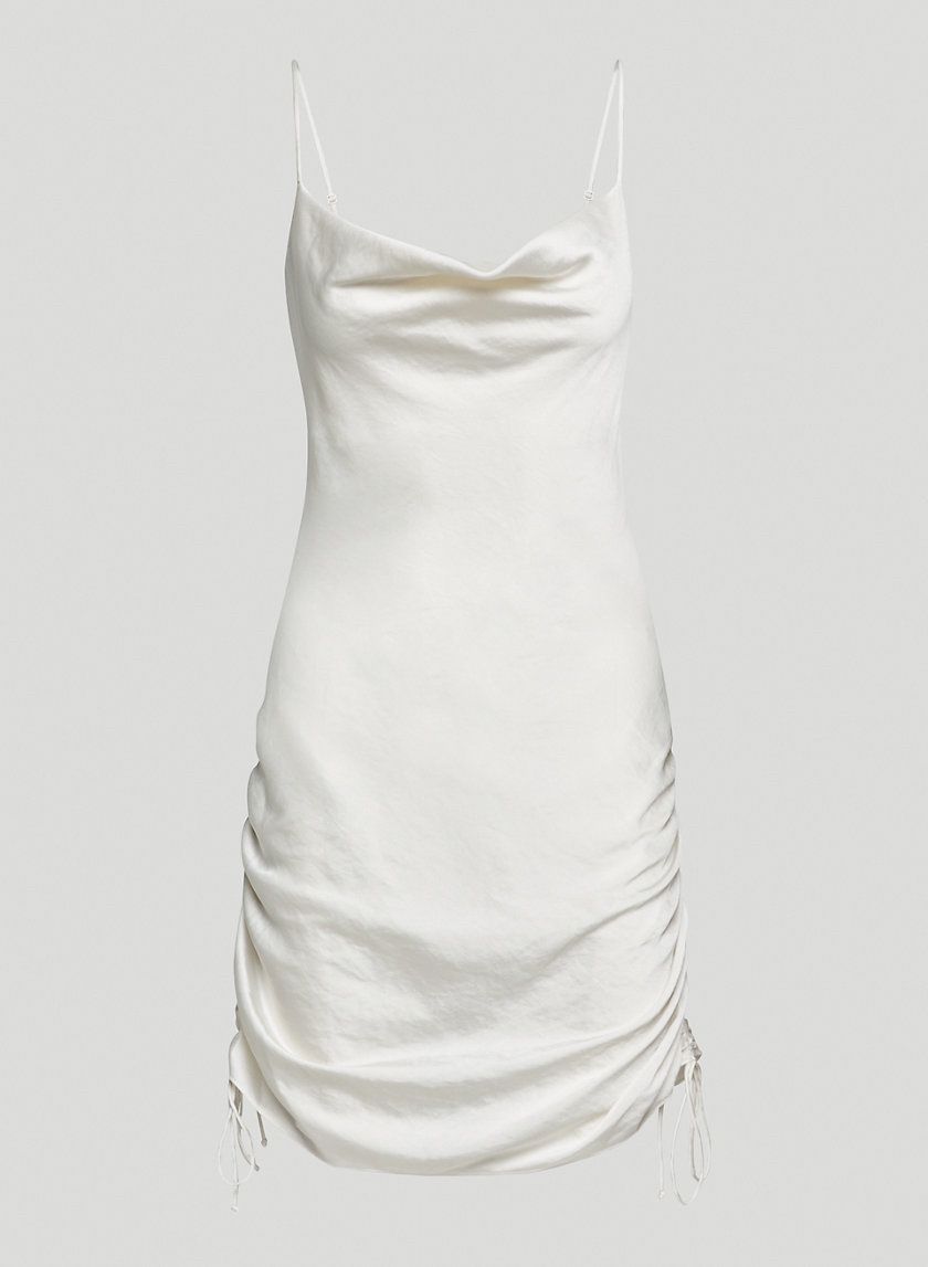 Aritzia Wilfred Only Ruched Slip Mini Dress