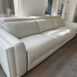 New Genuine Leather Reclining Sectional  