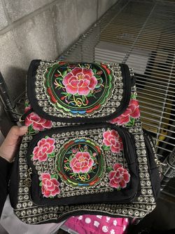 Mexican Flower Backpack Mochila Mexicana 