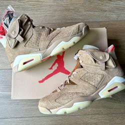 Nike Air Jordan 6 Travis Scott Cactus Jack British Khaki - Sz 10.5 DS