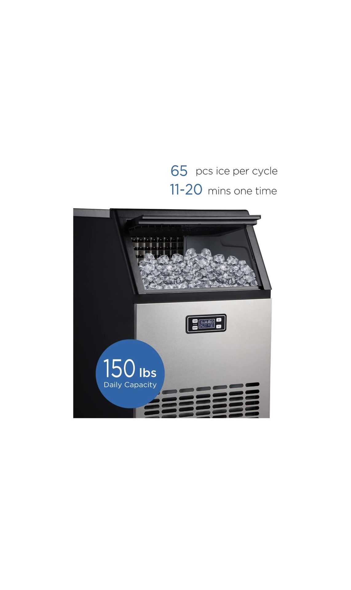 ADT Ice Machine Stainless Steel Under Counter Freestanding Commercial Ice Maker Machine
