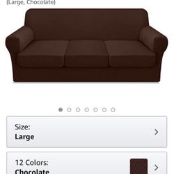 4 Piece Stretch Couch Cover for 3 Cushion Couch Thick Premium Sofa Slipcover w/Individual Cushion Covers Customized 3 Seater Sofa Cover Dog Pet Proof