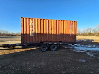 Red 20' Standard Shipping Container — Used, Weather-Tight, Delivery Available