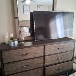 Dresser and mirror