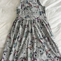 H&M Girls Unicorn Dress Size 6-8