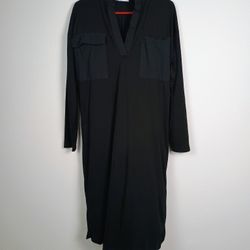 Zara Black Long Sleeve Midi Dress - Medium