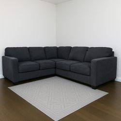 Ashley Black Corner Sectional Couch Sofa