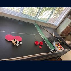 Air Hockey, Ping Pong, and Pool Table Combo