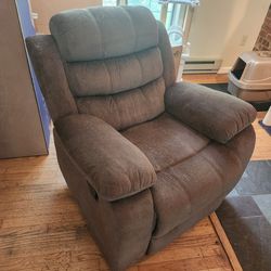 Large Brown Couch with Recliners Built In and Chair Recliner Set