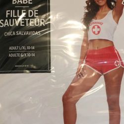 Lifeguard babe costume new (size L/XL size 10-14) Halloween Costume