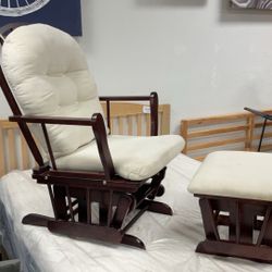 2pc Glider Chair And Glider Ottoman 