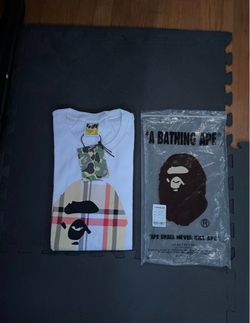 A Bathing Ape Plaid Ape Head T-Shirt