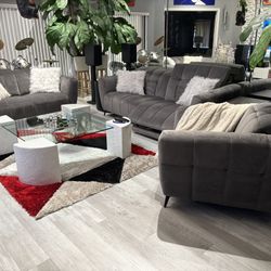 Complete Sofa, Loveseat And Chair 