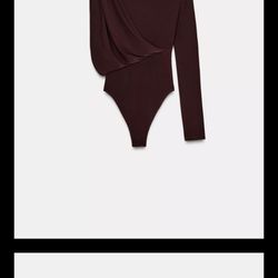 Zara Flowy Brooch Bodysuit Size M