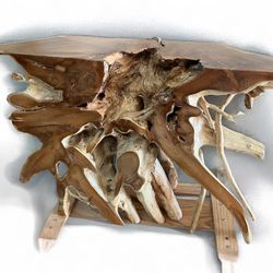 47”-15”-32” Teakroot Entryway Console Table 