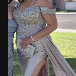Dress Prom 2x Orange-18,white M