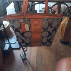 Orange Coach Bag
