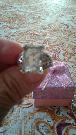 Vintage Aquamarine Silver Ring 6.