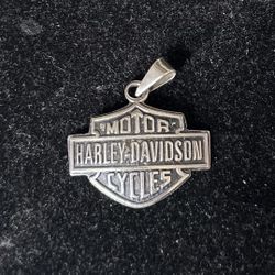 Vintage Harley Davidson 925 Sterling Silver Pendant