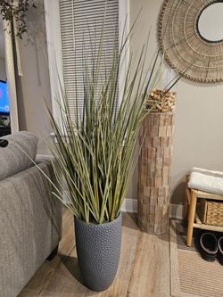 Tall Artificial Grass Plant In Pot
