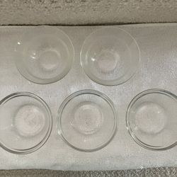 5-custard Bowls 2-Pyrex  3-USA 