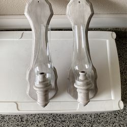 Wall Mount Candle Holders With Glass Overs