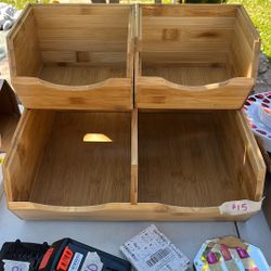 Stackable Bamboo Storage