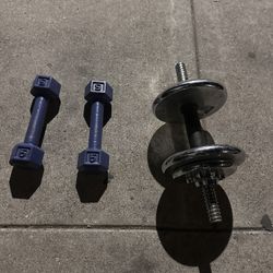 Par de mancuernas York Barbell 5 libras pesos vintage 10 libras en total