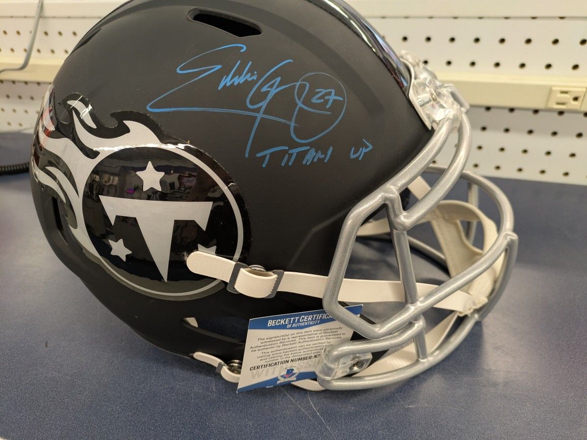 Eddie George Signed Tennessee Titans Helmet