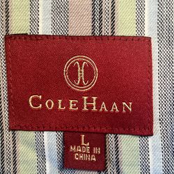 Cole Haan Trench Jacket Water Resistant Lined Signature Buttons Sz. L
