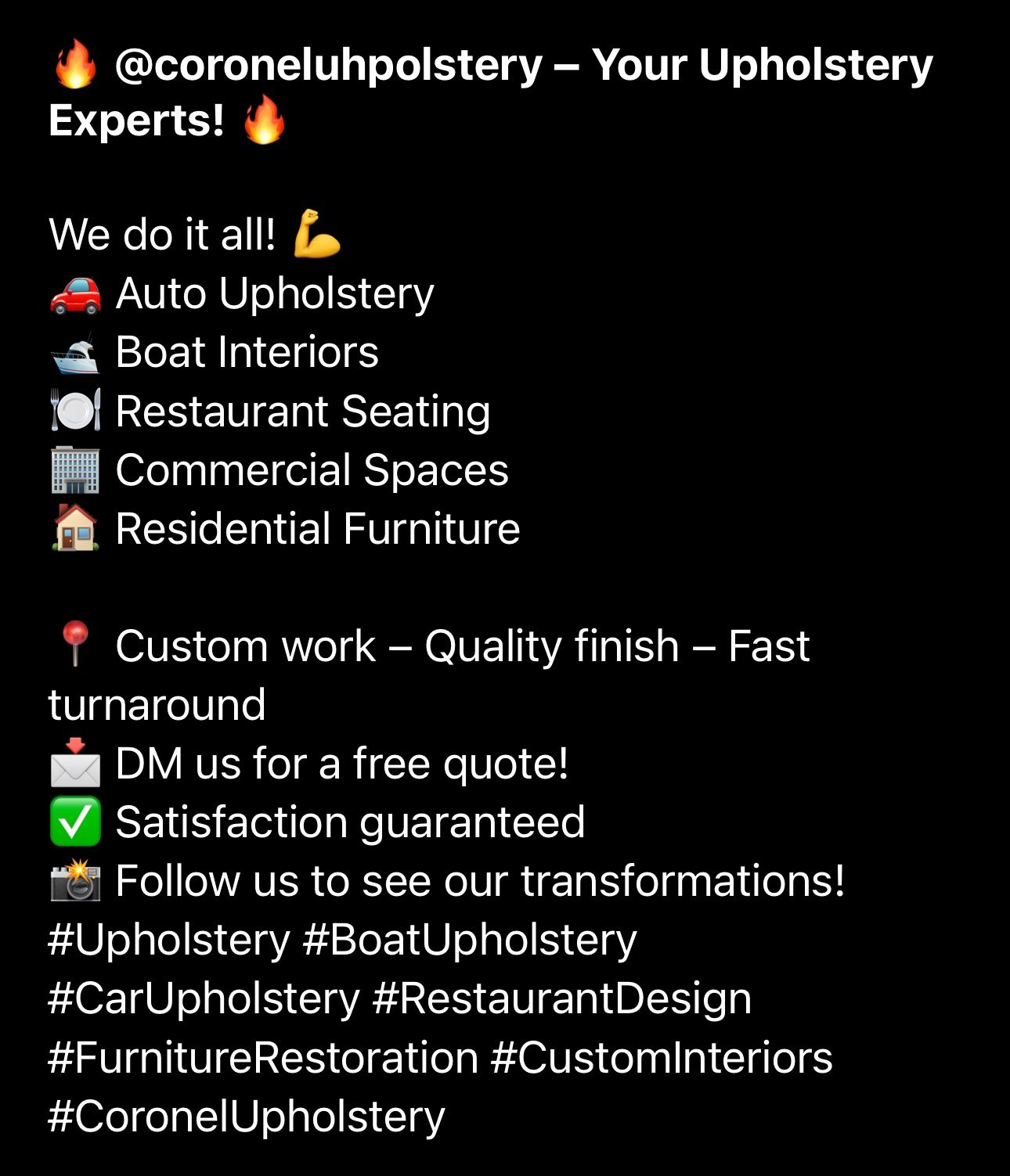 Upholstery 