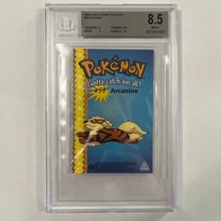 ***POP 1***1999 Candy Planet Puzzle card #142 arcanine BGS 8.5 Pokemon