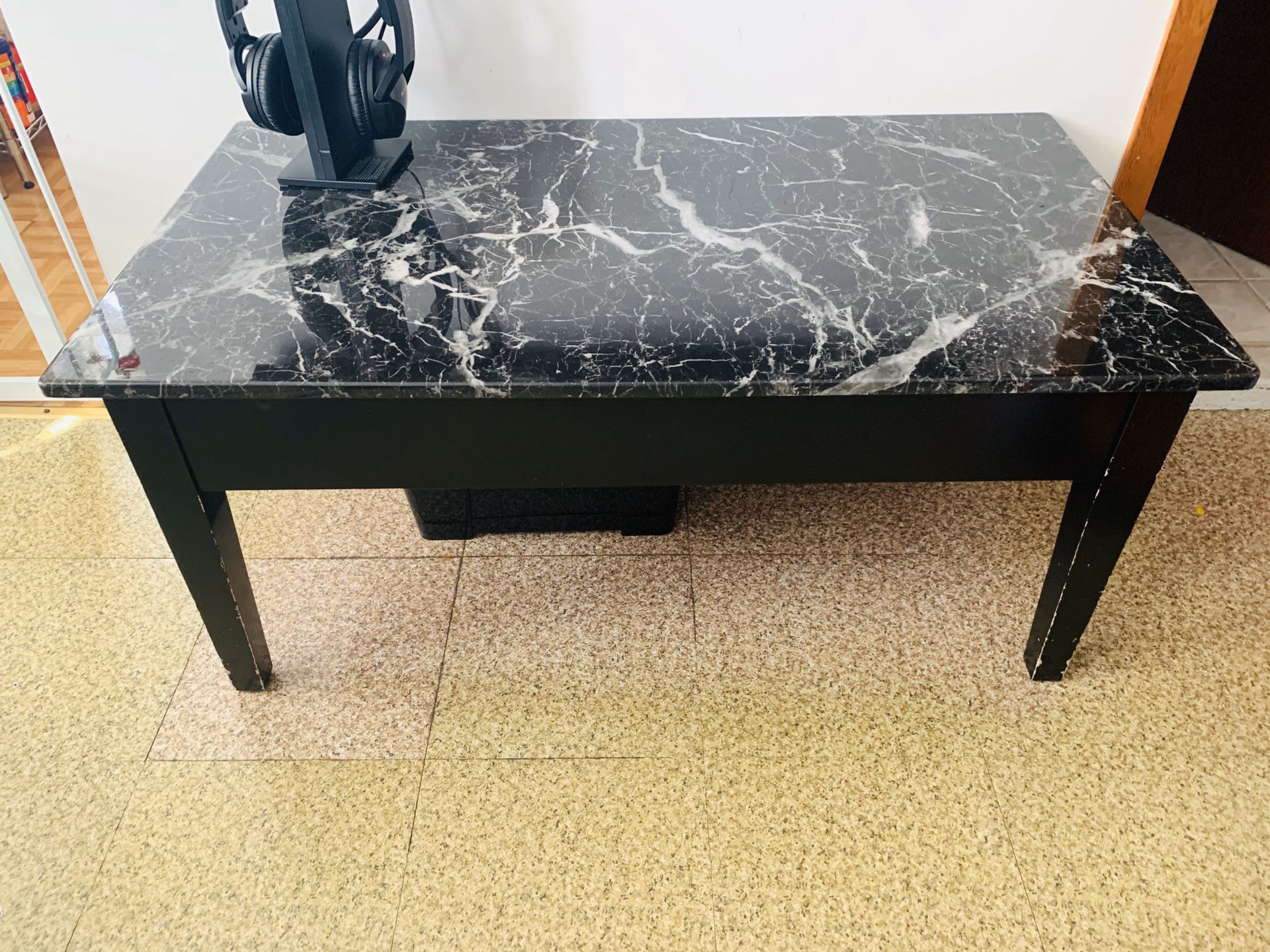 Coffee Table Faux Marble Lift Top