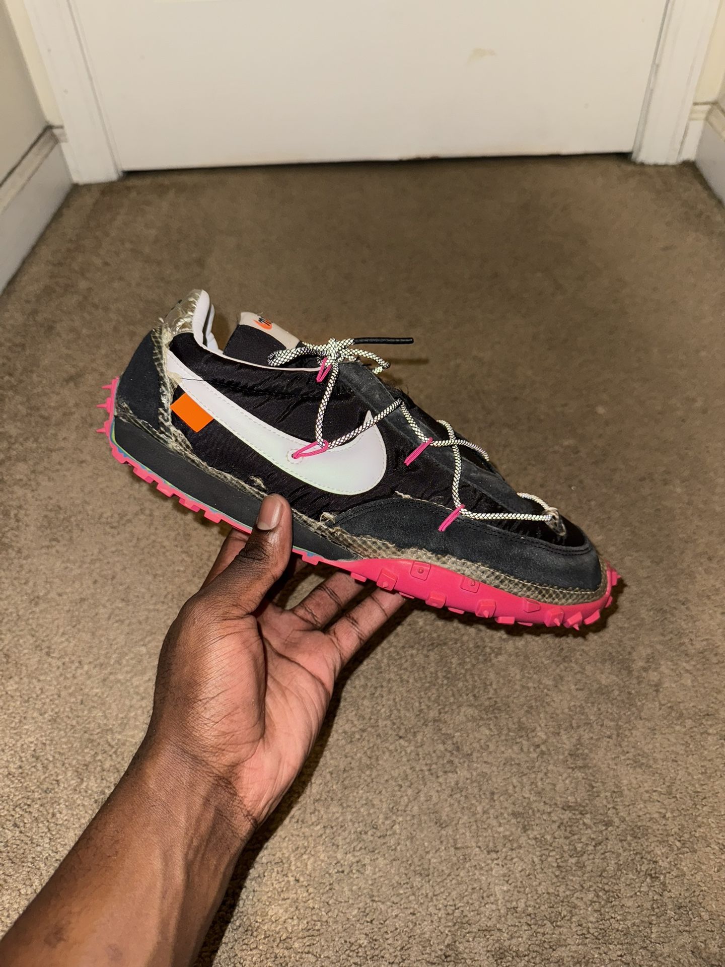 Nike Off White Waffle Racer Fuchsia Size 10 $100‼️