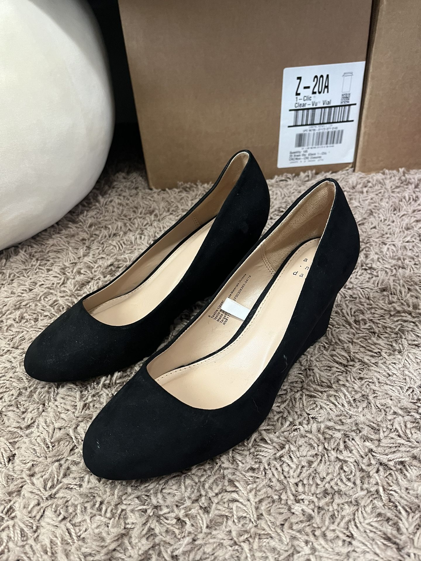 Black Size 8 Wedges / Heels