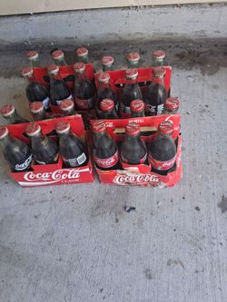 Old collectable coke bottles