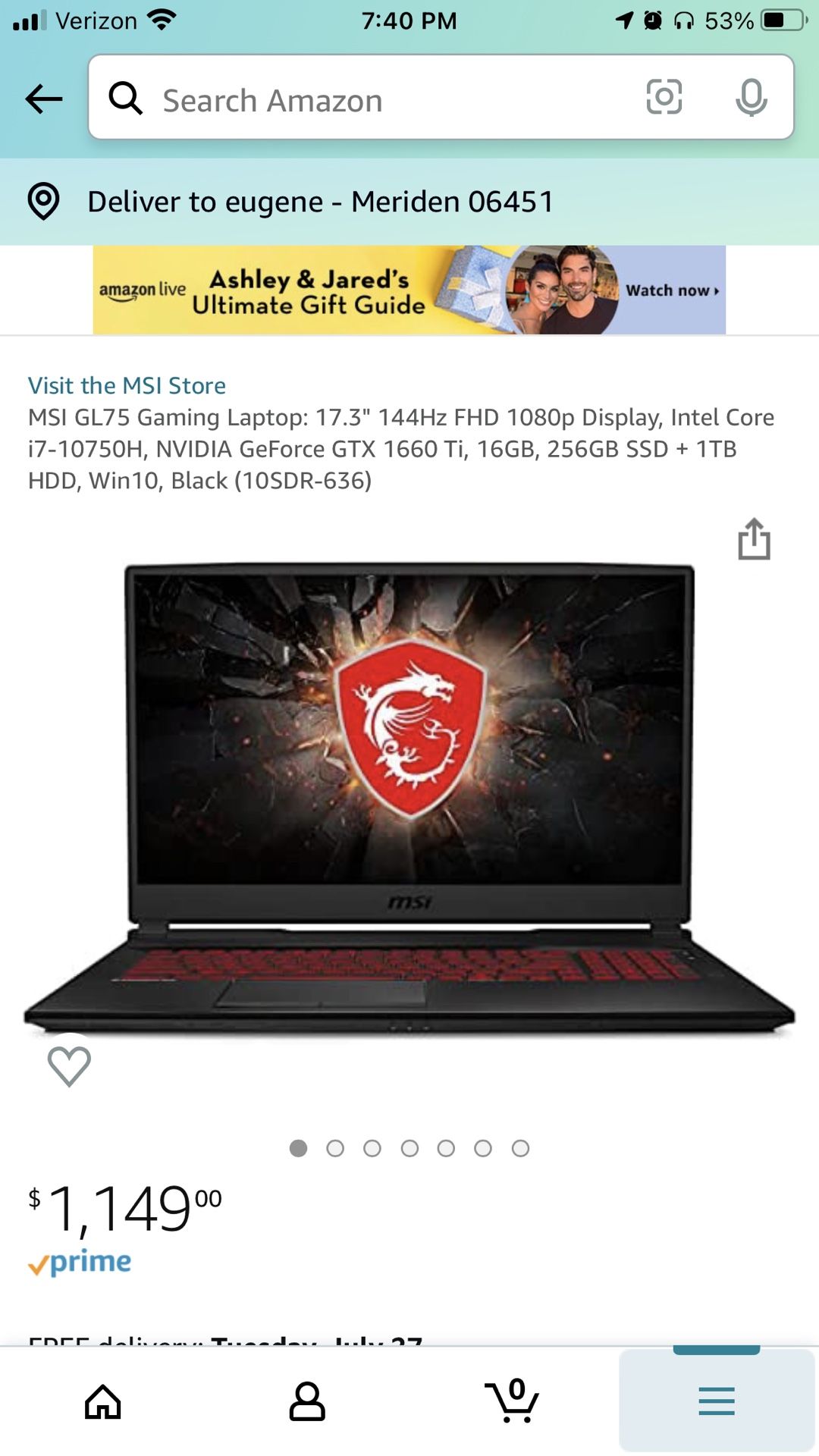 Msi Gaming Laptop Brand New In Box 1000