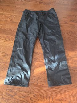 Marmot Men's Pre Full Zip Rain Pants Black XL SHORT Lightweight