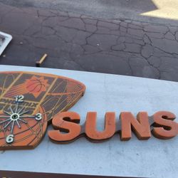 Wood Phoenix Suns Clock 