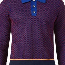 Wales Bonner Valley Knitted Polo Long sleeve Size Large