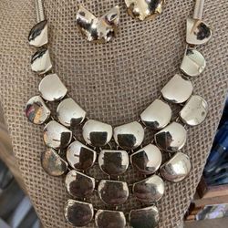 Juego Collar Laminados Joyería Antigua 