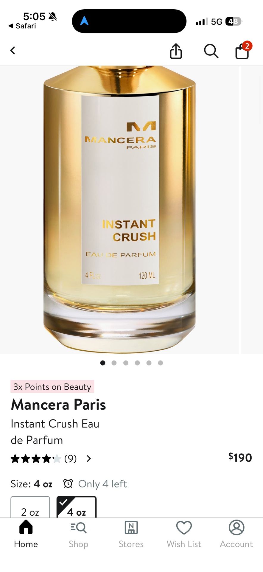 Mancera Instant Crush 4oz Cologne